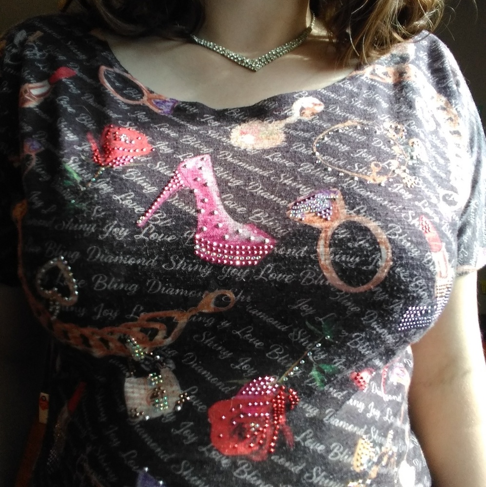 Rhinestone Girly Tee